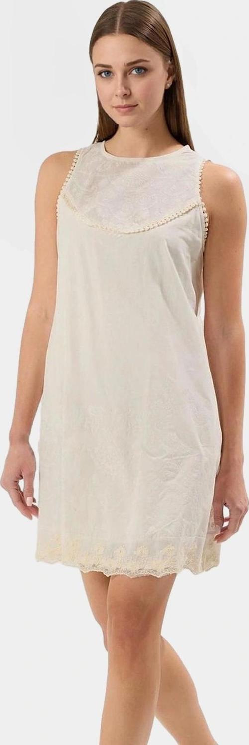 A line Bisiklet Yaka Mini Elbise Pamuklu Dokuma Yazlık Günlük Tarz Dayanıklı Malzeme