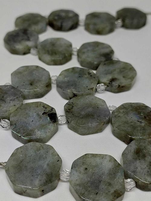 Labradorit Taşı Sekizgen Şekilli Dizi (35695)