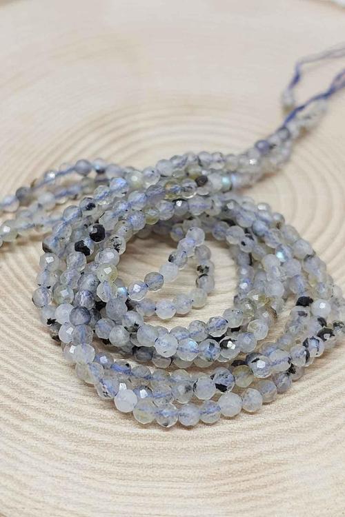 Labradorit Taşı YARIM Dizi 2,5mm (17cm uzunluğundadır)