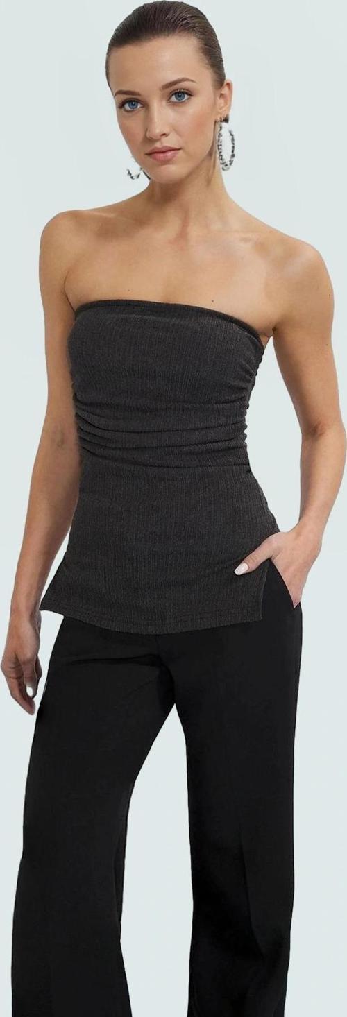 Straplez Fitted Örme Bluz Günlük Şıklık İçin Seçkin Malzeme Dayanıklı Özel Tasarım