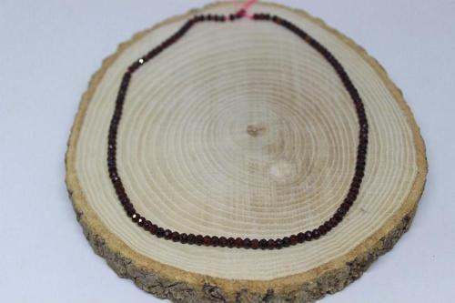 Lal - Granat - Garnet Taşı Rondela Faset Kesim 3.5*2.5 mm Dizi Kolye