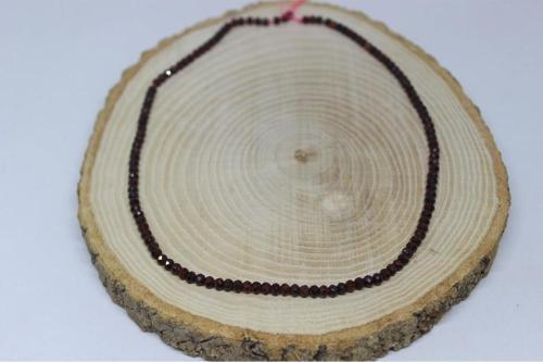 Lal - Granat - Garnet Taşı Rondela Faset Kesim 3.5*2.5mm YARIM Dizi (17cm uzunluğundadır)