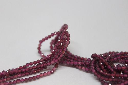 Lal (Garnet - Granat ) Taşı YARIM Dizi 2mm (17cm uzunluğundadır)
