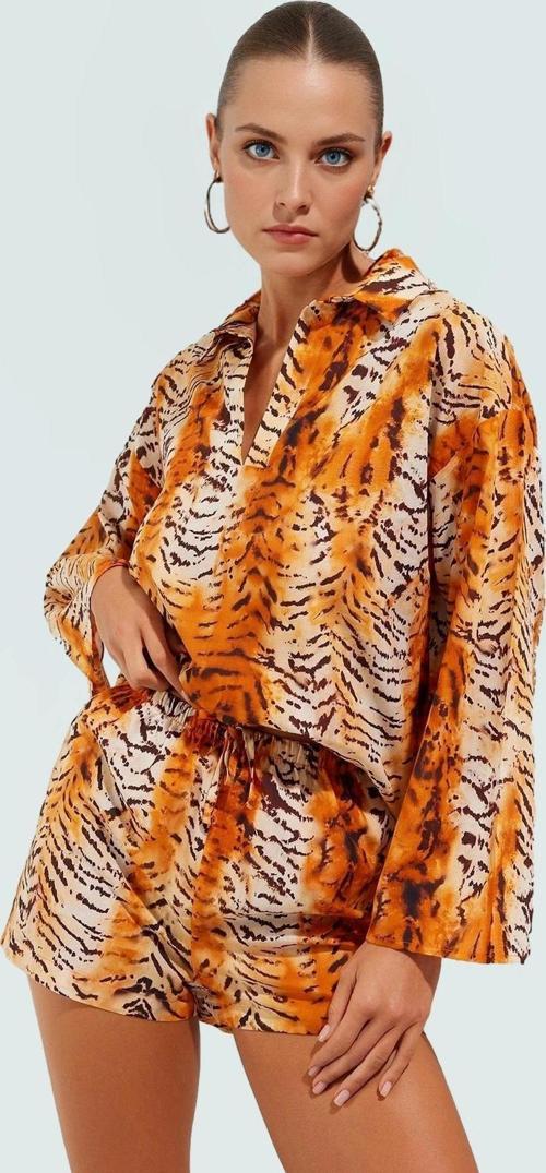 Leopar Desenli Pamuklu Yazlık Gömlek Şort Takım Rahat ve Şık Plaj Kombin Özel Tasarım Mükemmel Uyum