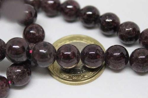 Lal (Granat) (Garnet) Taşı YARIM Dizi 10mm (18cm uzunluğundadır)