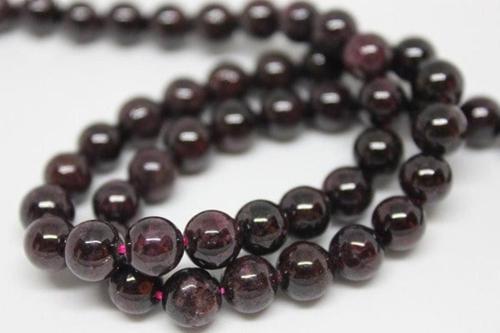 Lal (granat) (garnet) Taşı Yarım Dizi 7mm (18cm Uzunluğundadır)