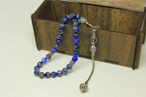 Lapis Taşı Tesbih 8mm Ahşap Kutulu