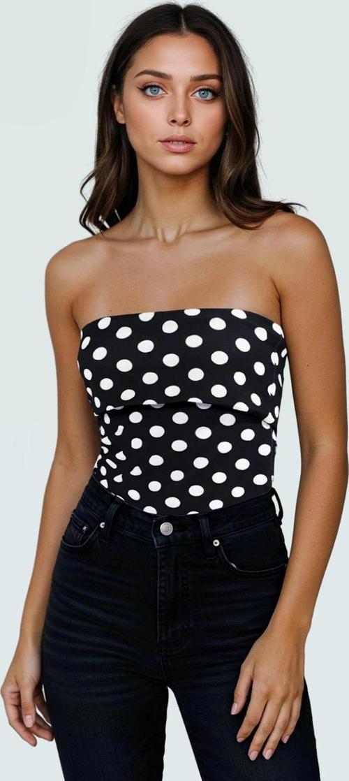 Straplez Yandan Fermuarlı Krep Örme Bluz Modern Stil Trend Tasarım Yüksek Kalite