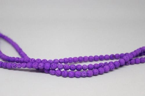 Lav Taşı Eflatun Renkli Yarım Dizi 6mm (18cm Uzunluğundadır)