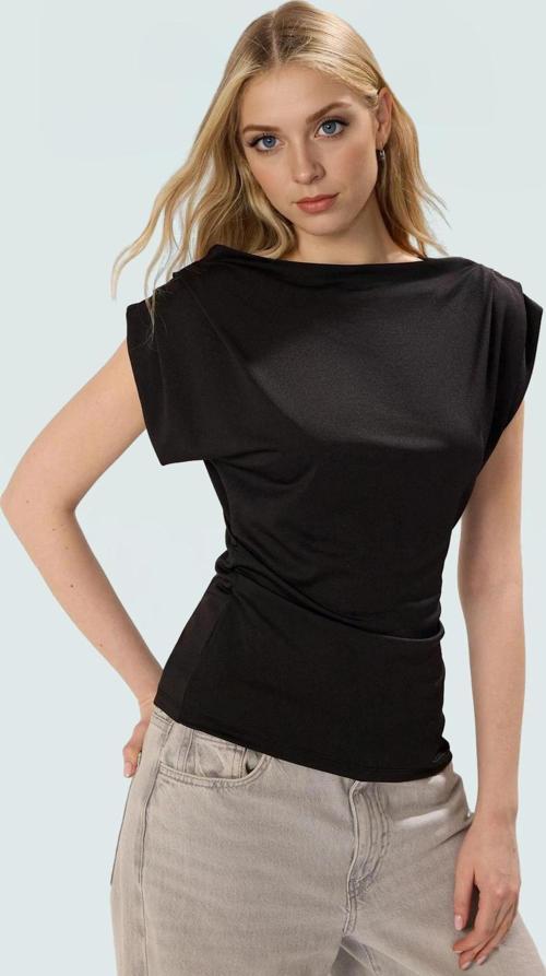Fitted Kısa Kollu Örme Bluz Rahat Günlük Stil Zarifane Tasarım Konforlu Kesim