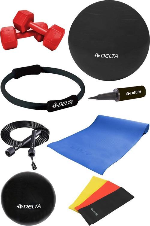 PSS 75 cm Pilates Topu Çemberi 4 mm Minder 2 kg Dambıl Seti