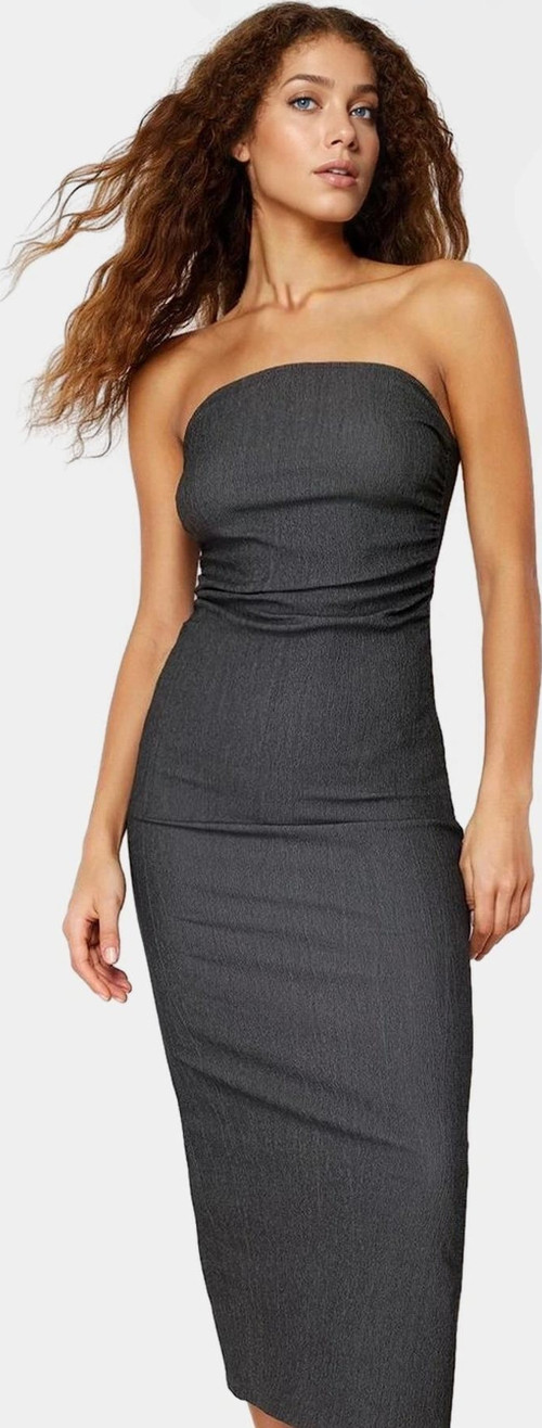 Midi Örme Straplez Elbise Bodycon Kalıp Yazlık Günlük Rahat Kullanım Özenle Seçilmiş