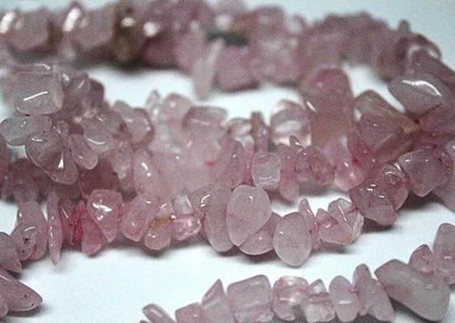 Pembe Kuvars Taşı Doğal Küçük Taşlar Dizi - 80cm