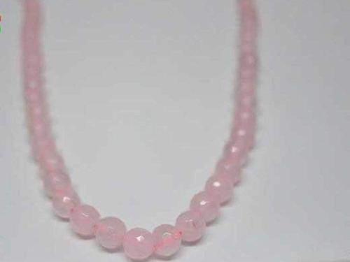 Pembe Kuvars Taşı Faset Kesim Dizi 8mm