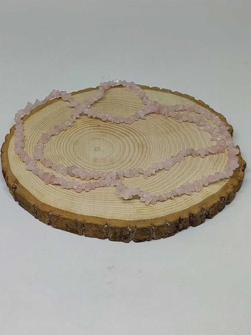 Pembe Kuvars Taşı Minik Boy 4-6mm Aralığı Şekilsiz Taşlar Dizi
