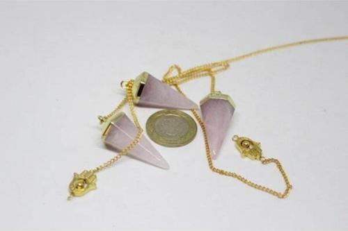 Pembe Kuvars Taşı Pandül Royal Quality Metal Kaplama