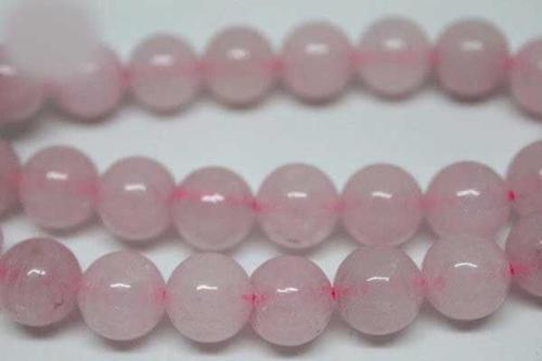 Pembe Kuvars Taşı YARIM Dizi 10mm (18cm uzunluğundadır)