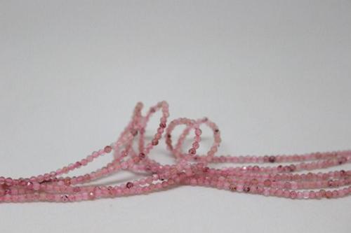 Pembe Kuvars Taşı YARIM Dizi 2mm (17cm uzunluğundadır)