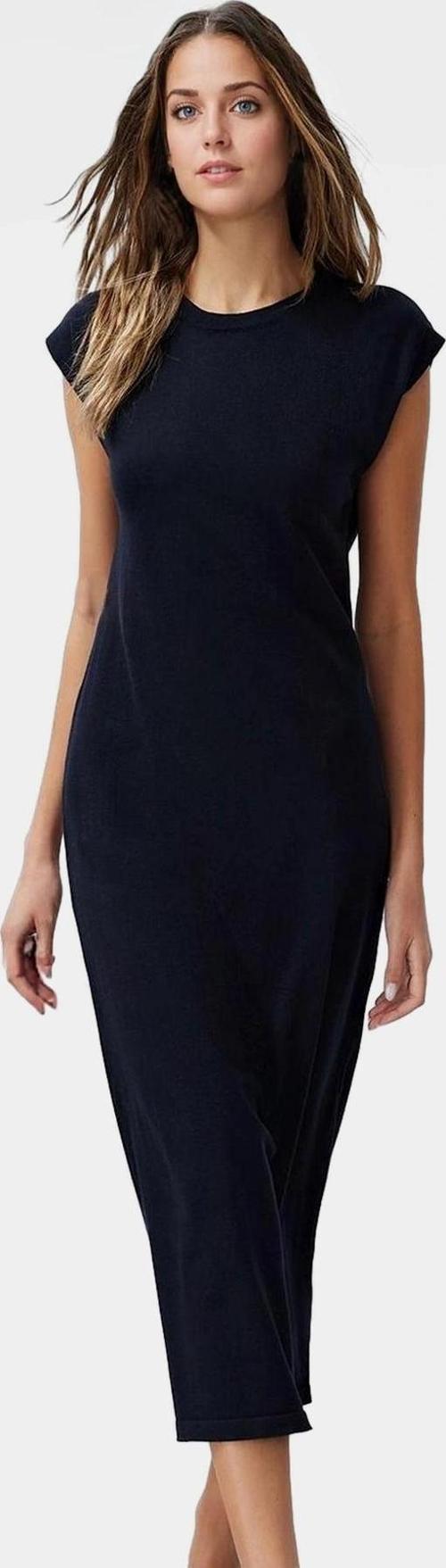 Maxi Triko Elbise Akrilik Pamuk Shift Kalıp Günlük Stil Rahat Ve Şık Konforlu Kesim