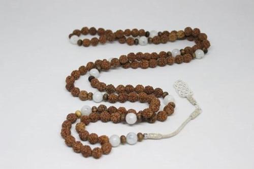 Rudraksha Tohumu 108'lik Kazaz Püsküllü Mala