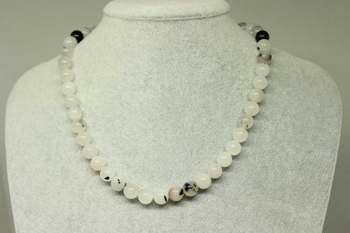 Rutil Kuvars Taşı Kolye 8mm (klipsli)