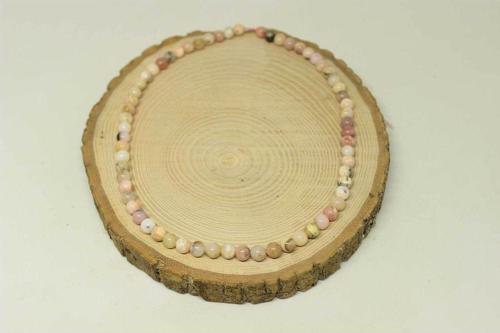 Pembe Opal Taşı Royal Quality Yarım Dizi 6mm