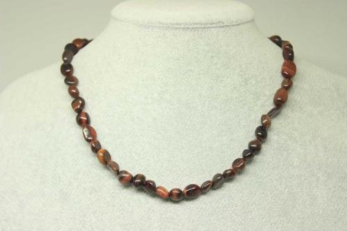 Şahin Gözü Taşı Doğal Parçalar Kolye (klipsli) (25482)