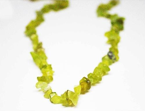 Peridot (ZEBERCET) Taşı Doğal Küçük Taşlar Dizi - 80cm