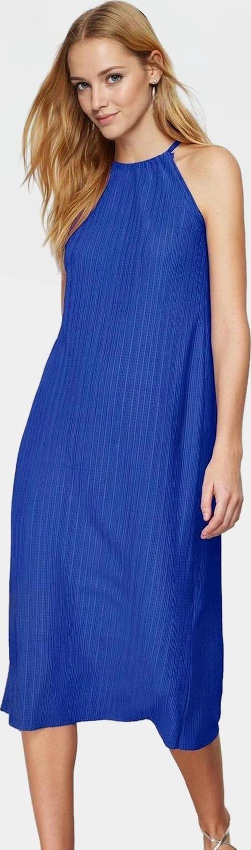 Şık Piliseli Midi Elbise Rahat Kalıp Örme Kumaş Yazlık Günlük Premium Kalite Dayanıklı Malzeme