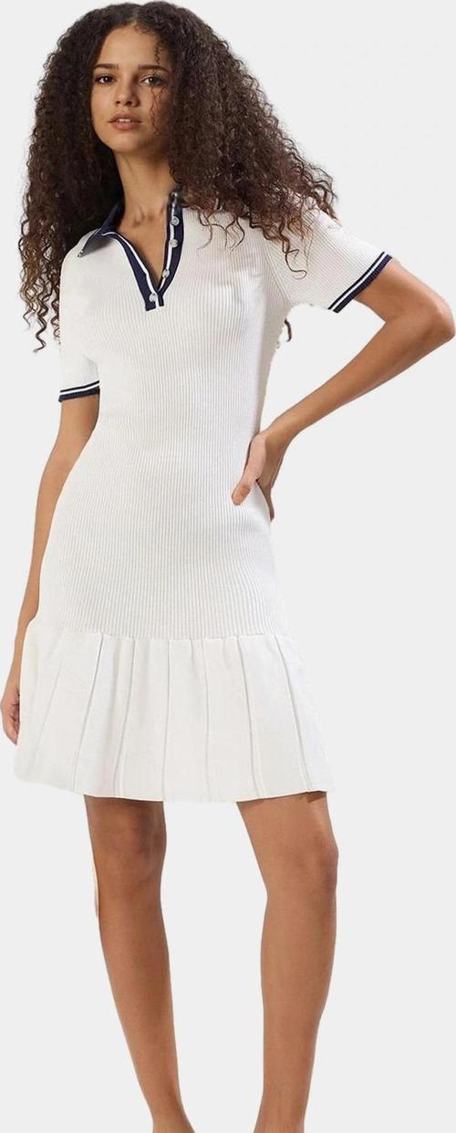 Mini Polo Yaka Triko Elbise Yazlık Rahat Günlük Stil Ve Şık Modern