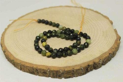 Peridot (zebercet) Taşı Koyu Renk Faset Kesim Yarım Dizi 6mm (23160) (18cm Uzunluğundadır)