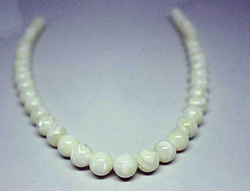 Sedef Taşı Dizi 10mm Beyaz