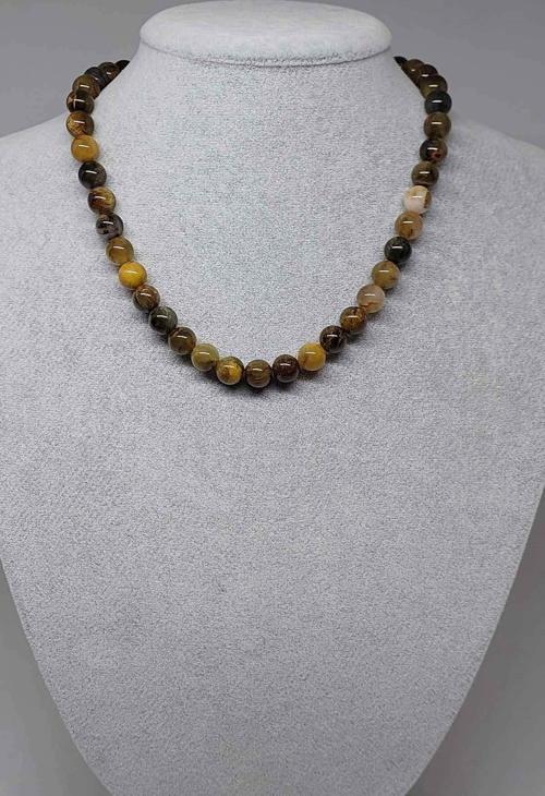 Pietersite Taşı Kolye 8mm (klipsli)