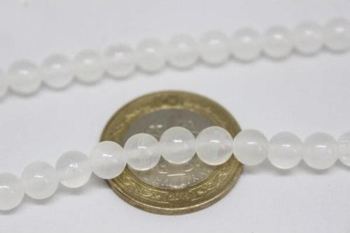 Selenit Taşı Yarım Dizi 6mm (18cm Uzunluğundadır)