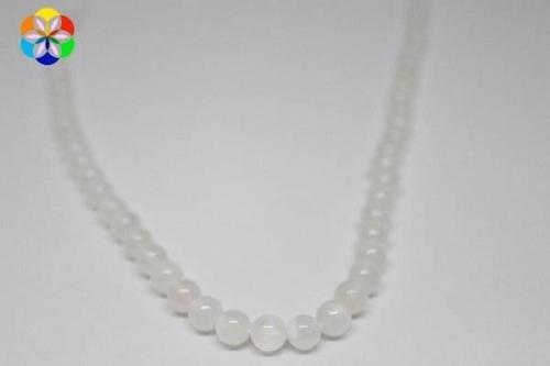 Selenit Taşı Yarım Dizi 8mm (18cm Uzunluğundadır)