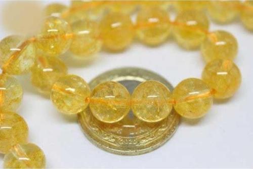 Sitrin Taşı YARIM Dizi 10mm (18cm uzunluğundadır)