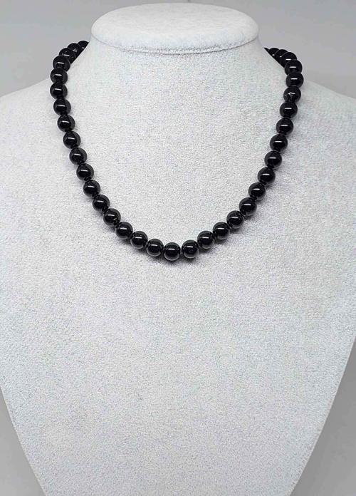 Turmalin Taşı Kolye 8mm (klipsli)