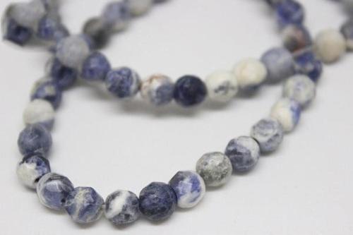 Sodalit Taşı Faset Kesim Yarım Dizi 6mm (18cm Uzunluğundadır)