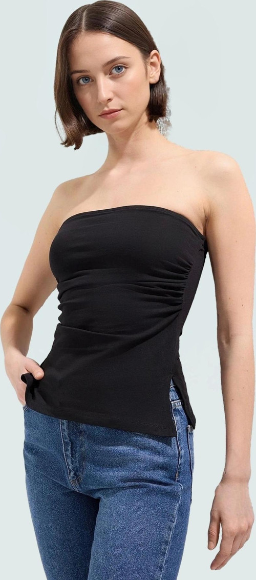 Kadın Straplez Fitted Örme Bluz Yazlık Günlük Kullanım Modern Stil Rahat