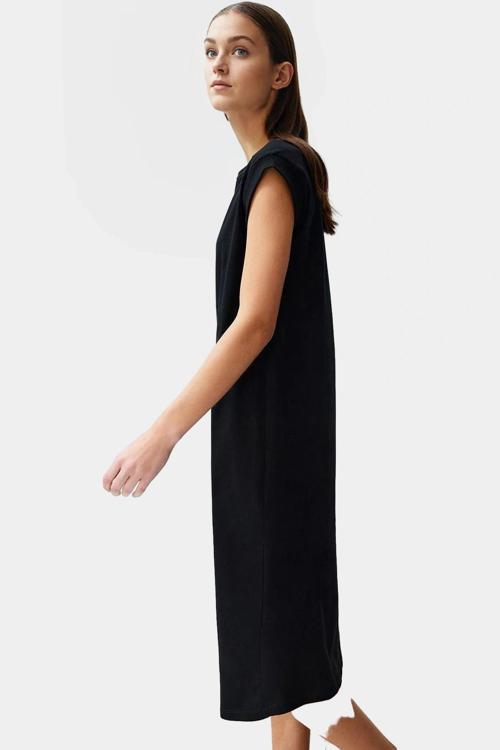 Kadın Düz T shirt Elbise Rahat Kesim Kısa Ay Kol %Pamuk Özenle Seçilmiş Kullanım