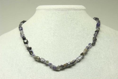 Su Safiri (iyolit) Taşı Doğal Parçalar Kolye (klipsli) (25412)