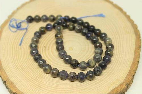 Su Safiri (iyolit) Taşı Yarım Dizi 8mm (18cm Uzunluğundadır)
