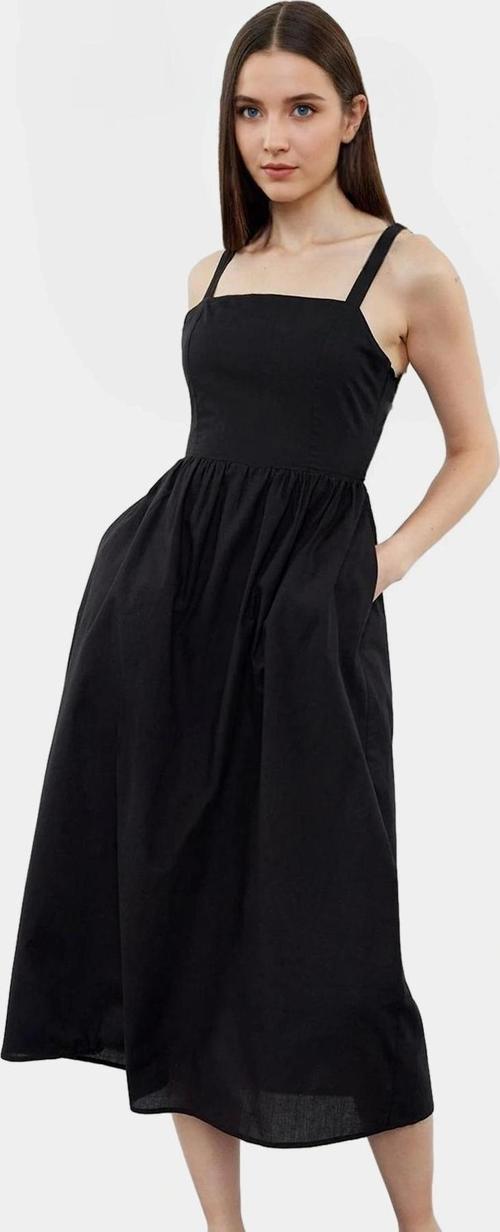 Yazlık Midi A Kesim Pamuklu Vual Elbise Günlük Şıklık Zarifane Tasarım Seçkin Malzeme