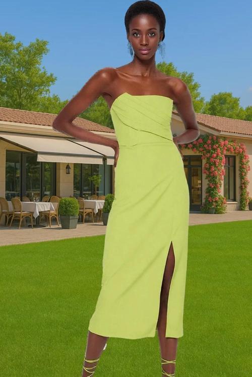Şık Bodycon Midi Boy Finike Dokuma Abiye Elbise Seçkin Malzeme Zarifane Tasarım Profesyonel Görünüm