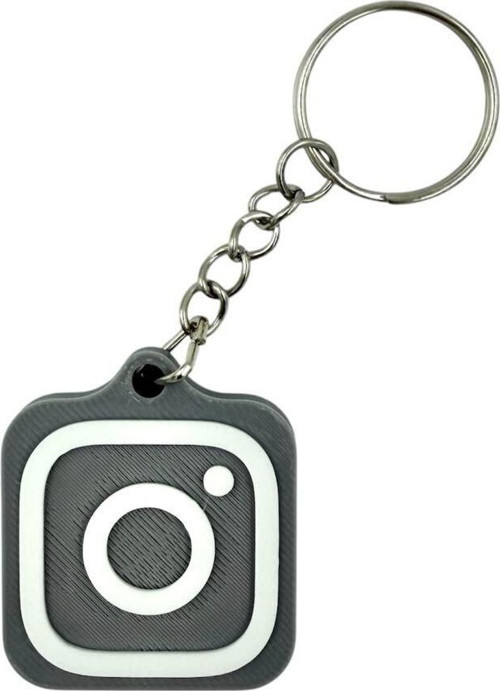 NFC Anahtarlık - İnstagram Anahtarlık Gri (Küçük Boy 3 cm)