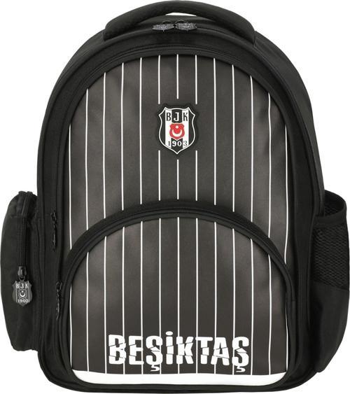Beşiktaş İnce Çubuk Desenli Üç Gözlü Erkek Çocuk Okul ve Günlük Sırt Çantası - ME25352