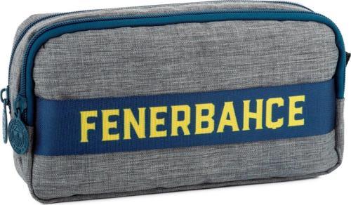 Fenerbahçe Kolon Detaylı Erkek Çocuk İki Bölmeli Kalem Kutusu/Kalemlik - Gri - ME25716