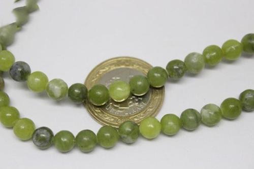 Yeşim Taşı Ela Quality Yarım Dizi 6mm (18cm Uzunluğundadır)