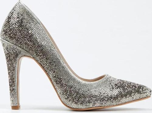 Kadın Moda Şık Gold Sultan Çift Renktaşlı Klasik Sivri Ince Düğün Nişan Gece Abiye Ayakkabı
