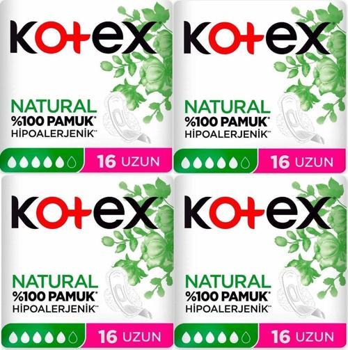 Natural Hijyenik Ped Uzun 16'Lı 4 Adet